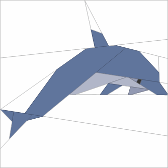 Paper pieced dolphin